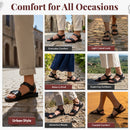 Holy Land Market Men/Women Biblical Jesus Leather Sandals/Slides From Jerusalem (Jerusalem  Black)