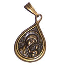 Lady of Kazam medal necklace - design based on Fedorov russian designer - 60cm strap with clasp