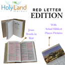 Holy Land Market Olive Wood covered Millennium Bible with 'Jerusalem Stones' Or Incense ~ Red-Letter King James Version of The Old and The New Testament