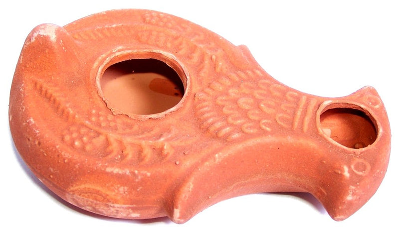 Holy Land Market Herodian Ancient Biblical Oil Lamp Replica