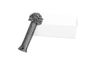 Holy Land Market Pewter Tree of Life with Blue stones Jeweled Mezuzah (3.5 Inches with scroll)