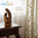 Holy Land Market Olive Wood Holy Family Statue - 6 Inch Wooden Nativity Set Figurine, Hand Carved in Bethlehem