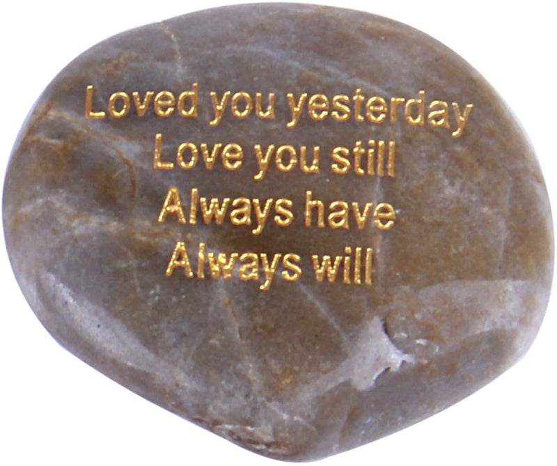 Holy Land Market Seven Love and Romance Engraved River Stones Set - Model III