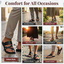 Sandalias/Deslizadores de Cuero de Jesús Bíblico para Hombres/Mujeres de Jerusalén (Negro de Belén)