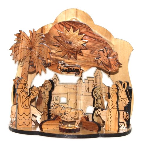 Olive Wood Silent Night Nativity