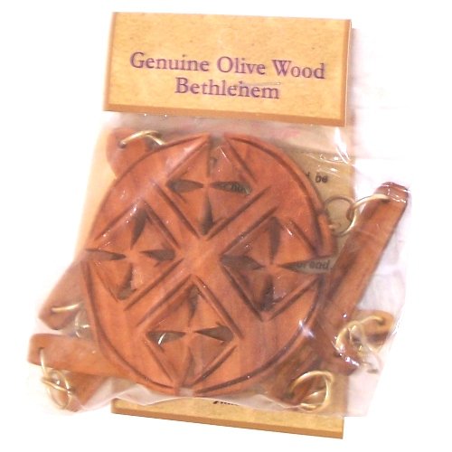 Extra Large Jerusalem Cross carved necklace by hand - ( 2.75 inches pendant and 70cm necklace ) with Certificate