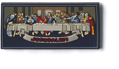 Last Supper - 3D colorful magnet - Upper room, Holy Thursday or Holy Eucharistic Meal Magnet