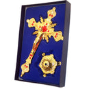 Holy Land Market Altar Table Crucifix - Church or Home Decor - Enamel Ornamented