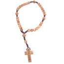 Rosario anglicano de madera de olivo enroscado de 9" de largo