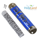 Caja Mezuzah Sello Mesiánico del Mercado de la Tierra Santa - 4.1 pulgadas con desplazamiento incluido