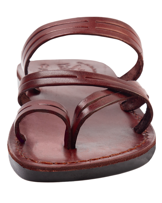 Holy Land Market Men/Women Biblical Jesus Leather Sandals/Slides From Jerusalem (Shepherd's Field)