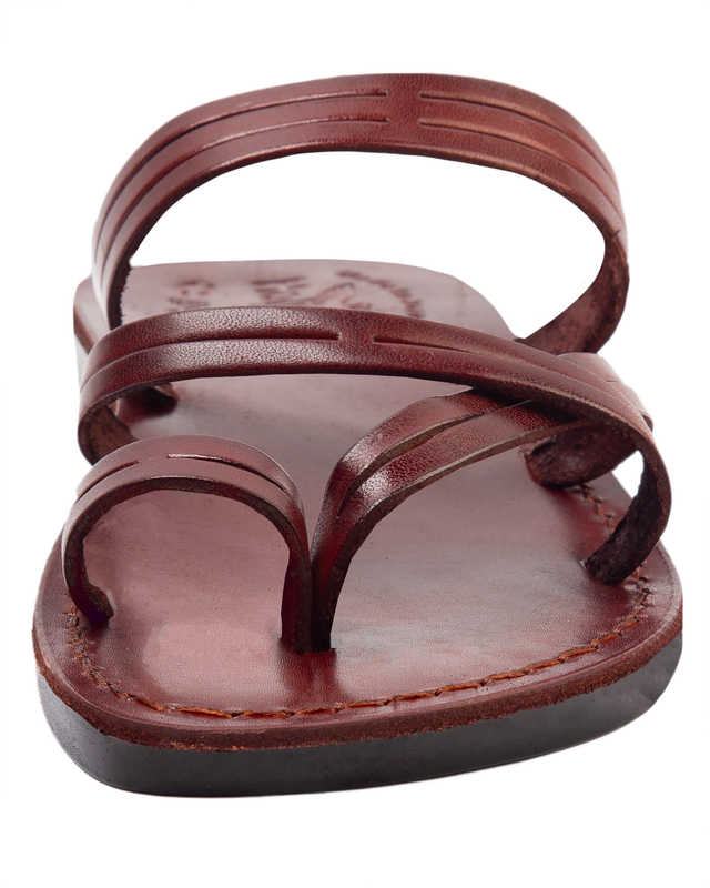Holy Land Market Unisex Adults/Children Genuine Leather Biblical Sandals/Flip Flops/Slides/Slippers (Jesus - Yashua)   Shepherd's Field Style
