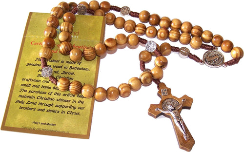 Rosario Católico de Madera de San Benito del Mercado de Tierra Santa de Belén - La Tierra Santa
