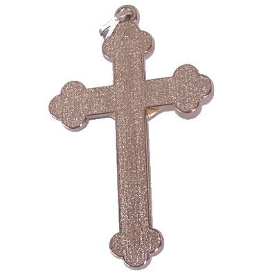 Rosary crucifix with red enamel - Extra Large - Pewter grade A (7.5 cm-3 inches)