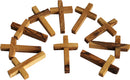 TEN 50x30 mm olive wood rosary cross (2x1.2") (10 olive wood Crosses as shown)