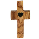 Holy Land Market Olive Wood Pocket Fidget Worry Thumb Crosses – Hand-Carved Prayer Crosses with Certificates & Velvet Pouches for Anxiety and Stress Relief