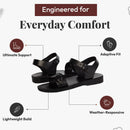Holy Land Market Men/Women Biblical Jesus Leather Sandals/Slides From Jerusalem (Jerusalem  Black)
