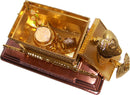 Holy Land Market The Ark of The Covenant Gold Plated (Small, Ark and Contents) With Special Explanation Card for Ark and Contents