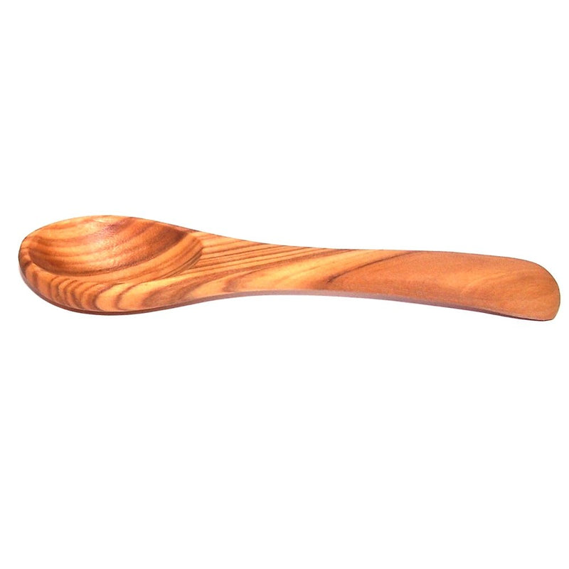 Hand Carved Olive Wood Mustard/Salt/Pepper or Spices Spoon - (5 Inches) - Asfour Outlet Trademark