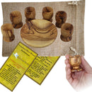 Holy Land Market 6 Olive Wood Communion Cups & Plate Set KIddush - Communion Set Hand-Carved in Bethlehem – for Church Worship, Pastors & Ministries