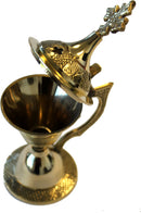 Incensario de latón pesado del Mercado de Tierra Santa (4.8 pulgadas) - Pequeño con set o kit de incienso