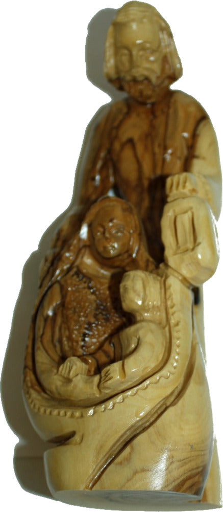 Holy Land Market Olive Wood Holy Family Statue (8.5 Inches)