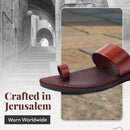 Holy Land Market Men/Women Biblical Jesus Leather/Suede Sandals/Slides From Jerusalem (Suede IV)