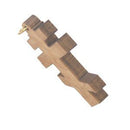 Colgante de Cruz Rusa de Madera de Olivo con Láser (8cm o 3.15" de largo)