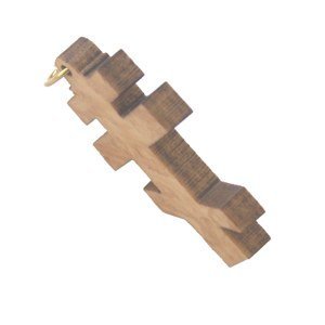 Olive wood Russian Cross Laser Pendant(8cm or 3.15" long)