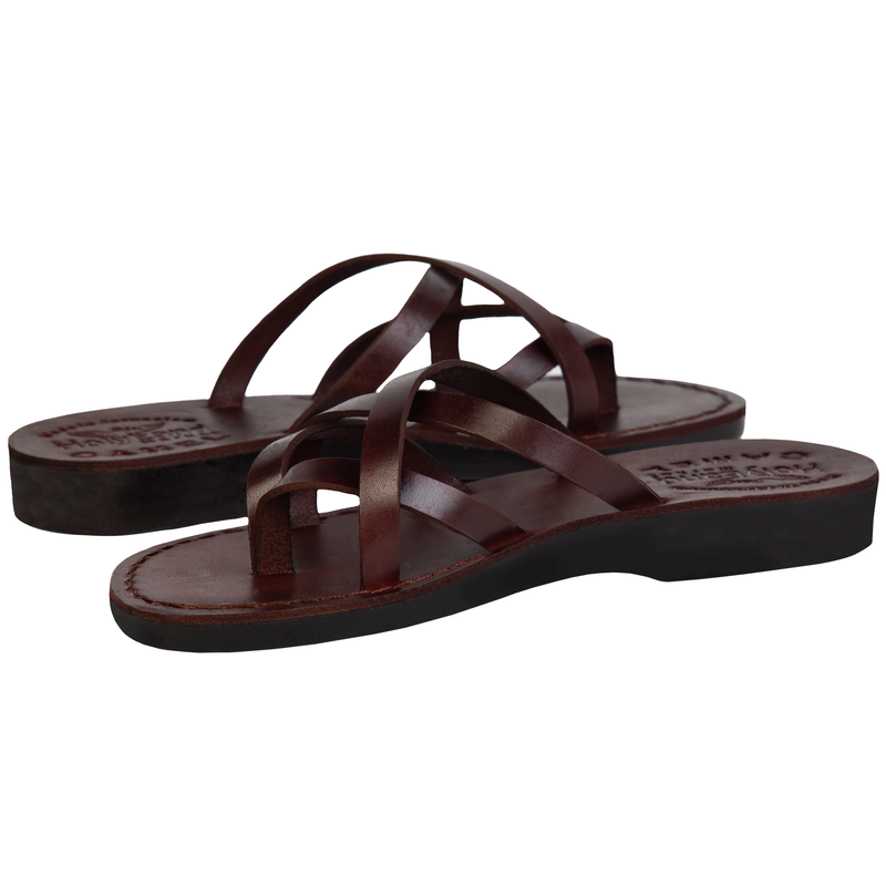 Holy Land Market Men/Women Biblical Jesus Leather Sandals/Slides From Jerusalem (Jerusalem Style I)