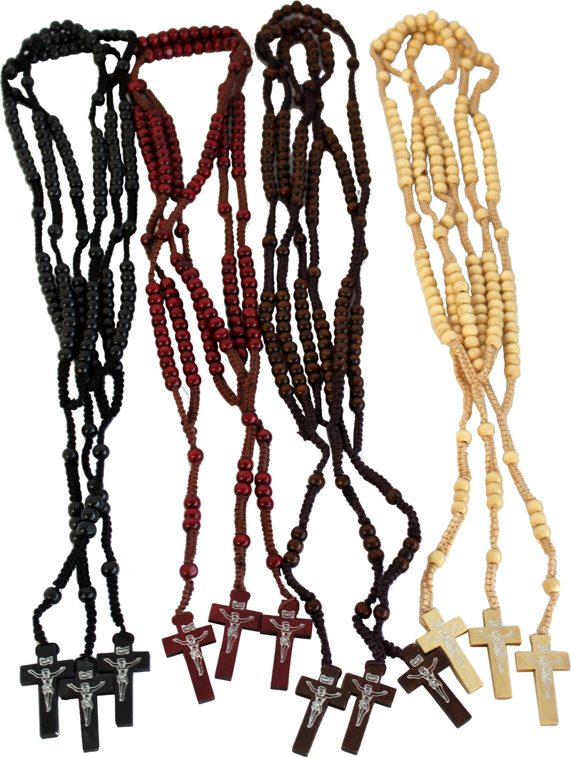 Dozen-12pcs Authentic Wooden Beads Rosaries From Nazareth Holy Land