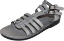 Holy Land Market Men/Women Biblical Jesus Leather Sandals/Slides From Jerusalem (Jeremiah Grey Style)
