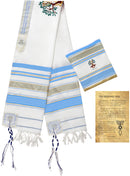 Holy Land Market Grafted IN - Messianic Christian Prayer Shawl/Tallit Prayer Shawl - Creation and Restoration Talit (Black)