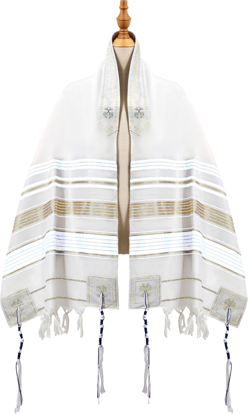 Holy Land Market Grafted IN - Messianic Christian Prayer Shawl/Tallit Prayer Shawl - Creation and Restoration Talit
