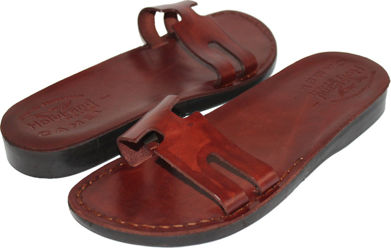 Holy Land Market Men/Women Biblical Jesus Leather Sandals/Slides From Jerusalem (Lydia  Style)