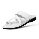 Sandalias/deslizadores bíblicos de cuero para hombres/mujeres de Jesús de Jerusalén (Campo de los Pastores Blanco II)