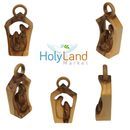 Wood Nativity Set - Holy Family modern style (14.5 high x10 cm or 5.7x3.93")