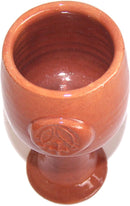 Holy Land Market Terra Cotta Biblical Wine Goblet Communion Chalice - Brown