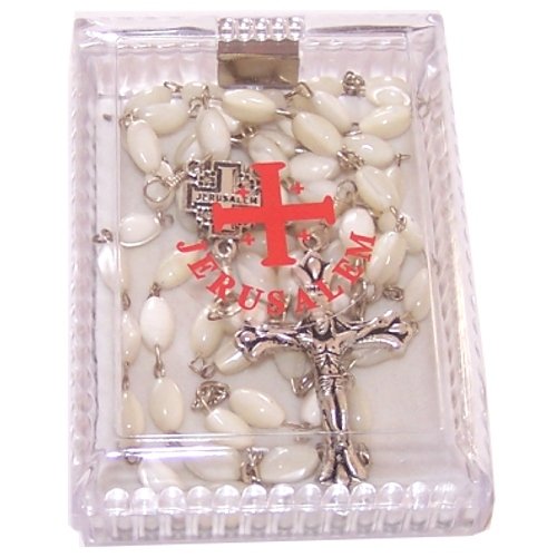 M.O.P. Rosary Handcrafted from Mother of Pearl (56 cm or 22")