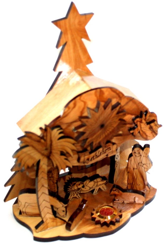 Olive Wood Silent Night Nativity