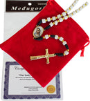 MEDJUGORJE - Rosary Made from Apparition Hill Stones directly from MEDUGORJE. (20 inches Long) - Black Thread