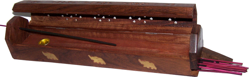 Wooden incense burner with 25 fragrances x 8 sticks set - by Holy Land Market