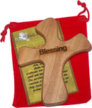 Hand Cross that will sit in your hand comfortably - BLESSING - model ( 4.5 x 3.75 Inches )