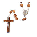 Holy Land Imports Olive Wood Rosary With Water from the River Jordan