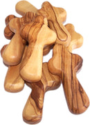 Holy Land Market Small Olive Wood Pocket / Holding Crosses With Certificates (2.5 Inches).