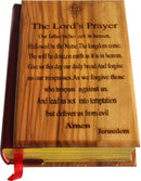 Jerusalem Bible, Olive Wood Cover carved with the Lord`s Prayer (English, 1094 pages)