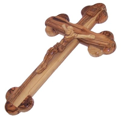 Top quality Olive Wood Crucifix From Bethlehem - the Holy Land 14 inches long - Large