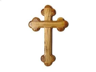 Cruz de Madera de Olivo "La Cruz de las Catorce Estaciones (5"H
