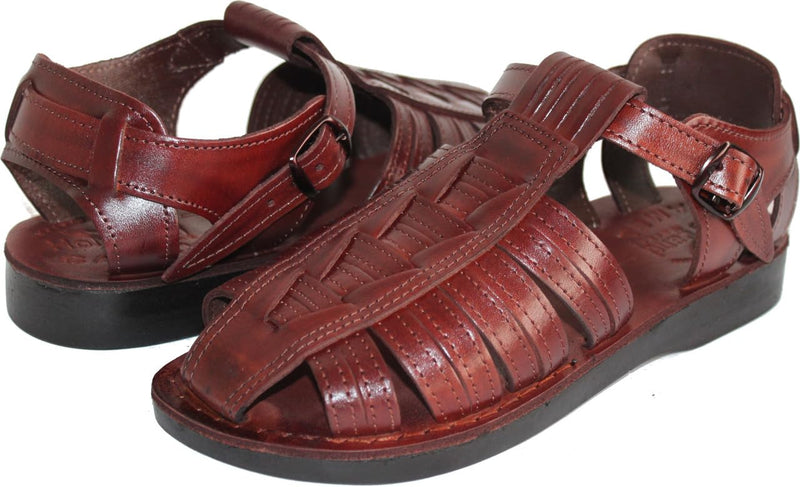 Holy Land Market Men/Women Biblical Jesus Leather Sandals/Slides From Jerusalem (Nathaniel Style I)