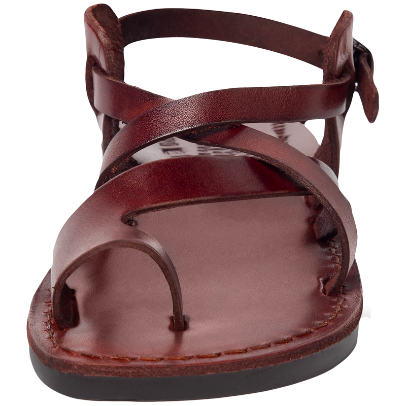 Holy Land Market Men/Women Biblical Jesus Leather Sandals/Slides From Jerusalem (Jesus - Style I)